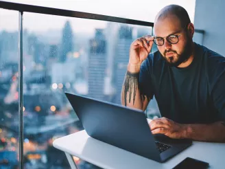 person at computer