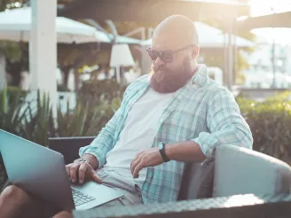 person at computer