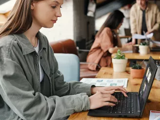 person using computer