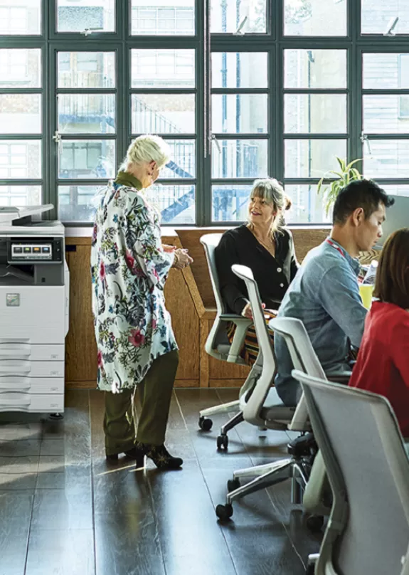 People working in an office